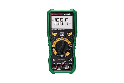 Мультиметр цифровой Mastech MS890C+ 1000V 20A True RMS(измер.ёмкость,частота ,температ,NCV)+фонарь,разрядность 6000 00-00013950