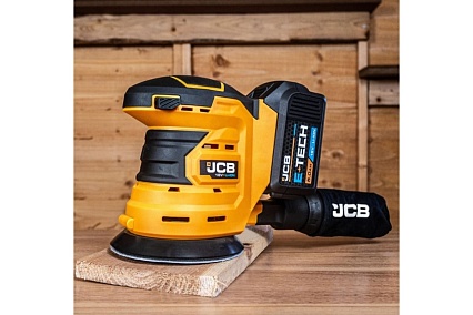 Аккумуляторная орбитальная шлифмашина JCB (18OS-B-E) 18V, 0-10000 об/мин, диаметр диска 125 мм, ЗУ (-18VFC-E) 2.4 A , батарея (-20LI-E)2.0AH -18OS-2XB-E(57232) JCB-18OS-2XB-E(57232)