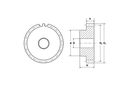 Зубчатая шестерня со ступицей TECHNIX M=4, Z=18 PM31018
