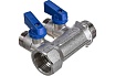 Коллектор СТМ 2 выхода, шаровой кран, наружная резьба, 3/4х1/2 C2MB3412