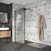 Душевая перегородка Niagara Nova NG-781-90BLACK 90x200 эффект битого стекла, профиль черный матовый