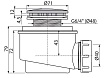 Сифон для поддона AlcaPlast A47CR диаметр 50