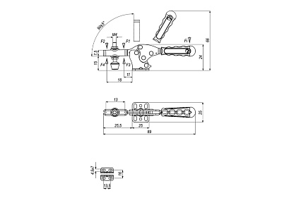 Прижим для станка KUKAMET усилие 52 кг 111-0