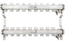 Коллекторная группа Essan GROUP803 нержавейка, 1&quot;x3/4&quot; EK 9 выходов, без расходомеров 180322509-77