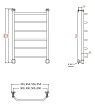 Полотенцесушитель водяной Aquanet Fiona 30x80 см