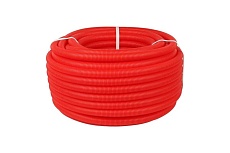 Труба гофрированная Hoobs d 27, 27x32, цвет красный, для труб Dn25, бухта 50 м HB-PEGF-2732RED