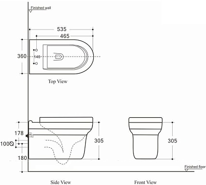 Подвесной унитаз Aquanet Rimless Nova-W BL-101N-WHT с инсталляцией и кнопкой смыва