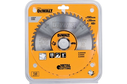 Пильный диск по алюминию EXTREME (190х30 мм; 48 зубьев TCG) DeWalt DT1912