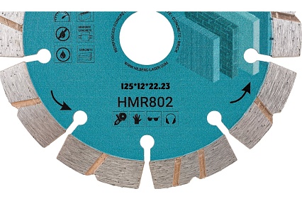 Диск алмазный отрезной Revolution 125х22.23х12 мм Hilberg HMR802