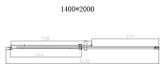 Душевая дверь Vincea Dice VDS-4D140CLB 140x200 черный, прозрачная