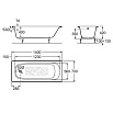 Чугунная ванна Roca Continental 140x70 см 212914001 с противоскользящим покрытием