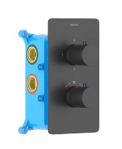 Смеситель для душа Aquatek Европа AQ1393MB термостат, черный матовый