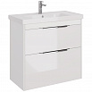 Мебель для ванной Dreja Prime 90 см белый глянец