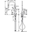 Смеситель для кухни Hansgrohe Talis M54 2jet 72800670 с душем, матовый черный