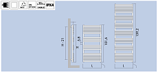 Полотенцесушитель электрический Antrax VP22 48.5x101.6 черный матовый, ETVP22048100T/NEOP