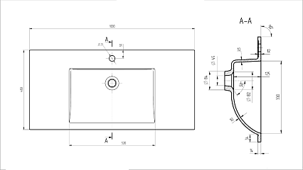 Мебель для ванной Vincea Chiara 2D 100 см