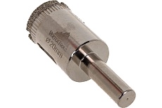 Коронка с центрирующим сверлом по стеклу и керамике (20Х55 мм) Vertextools 336-20-55