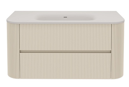 Тумба с раковиной Vincea Альто (Alto) 100 см светло-бежевый матовый