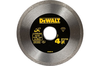 Диск алмазный отрезной (115х22.2 мм) для УШМ DeWalt DT 3735
