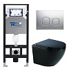 Комплект Weltwasser 10000010829 унитаз Merzbach 041 MT-BL + инсталляция + кнопка Amberg RD-CR