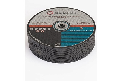 Круг отрезной по металлу 230x2.5x22.2 мм, 25 шт Flex Geka 252302522