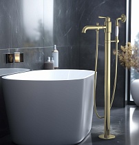 Напольный смеситель Aquatek Классик AQ1545PG полированное золото