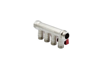 Коллектор VRT 3/4"x1/2", с отсечными кранами, 4 выхода 531863