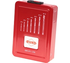 Набор машинных метчиков RUKO M3-М12 мм HSSE-Co5 TiALN 7пр 245069