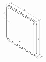 Зеркало Континент Russo Led 70x70 см с подсветкой, антипар ЗЛП2497