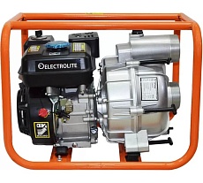 Мотопомпа Electrolite  WВ-80 P (для грязной воды, двигатель 7л.с., 80мм, 1300л/мин, глубина всасывания  8м., макс. напор 30м., вес 32кг.)  2385