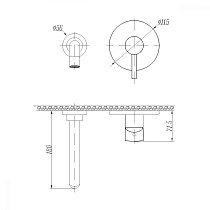 Смеситель для раковины Abber Wasser Kreis AF8112B матовый черный