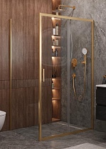 Душевой уголок Cezares MOLVENO-AH-11-160/90-C-BORO-IV 160x90 прозрачный, брашированное золото