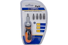 Отвертка PARK реверсивная с набором бит 5+1 OTV07NB 356207
