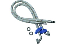 Гибкая подводка для смесителей ЦС нейлон, штуцер 31/17мм, 1/2”Г-угол хM10 L-150 см, пакет, уп. пара ГП002266