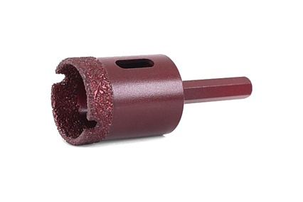 Коронка алмазная вакуумная по камню D18-10W-35L-Ш8 (18х35 мм; хвостовик HEX8 мм) Messer 06-36-018