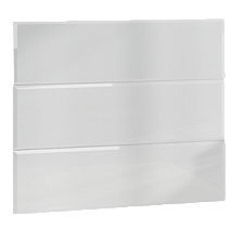 Фасад напольной тумбы Marka One Mix 90 см для 3 ящ, стекло, белый