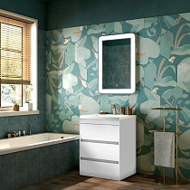 Мебель для ванной Art&Max Family 58 см напольная, Bianco Lucido