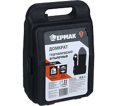 Гидравлический бутылочный домкрат Ермак 3 т, в кейсе высота подъема 158-308 мм 770-069