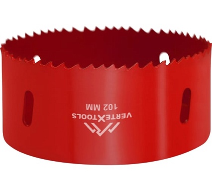Коронка биметаллическая по металлу 102 мм Vertextools 2525-102