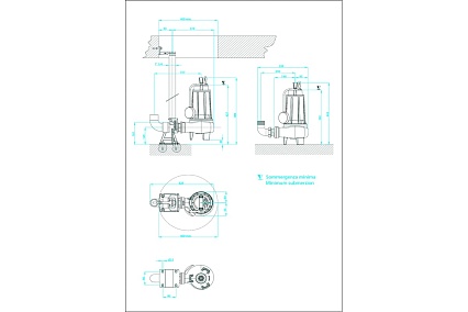 Погружной фекальный насос Dreno Pompe COMPATTA 55 M/G 2000035
