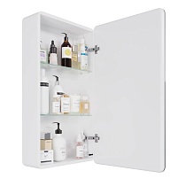 Зеркальный шкаф Lemark Element 45x80 с подсветкой LM45ZS-E, белый глянец
