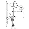 Смеситель для раковины Hansgrohe Metropol Classic 31302090 хром/золото