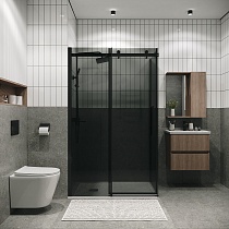 Душевой уголок Grossman Classic 120.K33.04.1080.21.10 100x80 тонированный, черный матовый