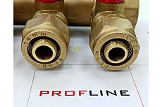 Коллектор для м/п труб 3/4x3/4x16x4 вых с кранами PROFLINE УТ-00036226