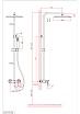 Душевая стойка D&K Bayern Liszt DA1513701A04 с изливом, хром