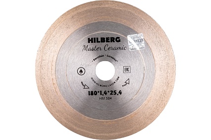 Диск алмазный отрезной Master Сeramic (180х1.4х25.4 мм) Hilberg HM504