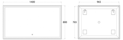 Зеркало Art&Max Monza 140x80 с подсветкой