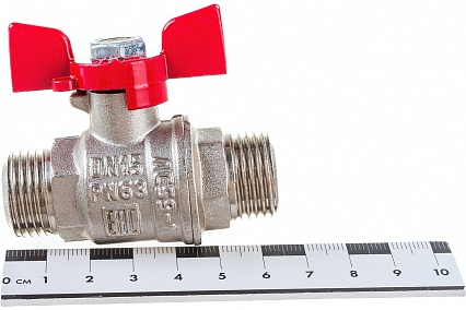 Шаровой кран Valfex PREMIUM для воды, 1/2" НР/НР, бабочка VF.219.NB1.012.PREMIUM