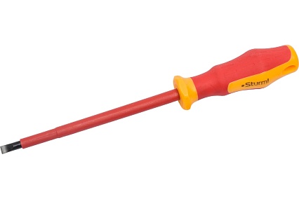 Отвертка Sturm 1040-17-SL6-150 шлиц, ДИЭЛЕКТРИЧЕСКАЯ, эрго ручка, SL6,5х150мм