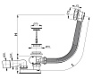 Слив-перелив Alcaplast A55K-80-RU-01 80 cм